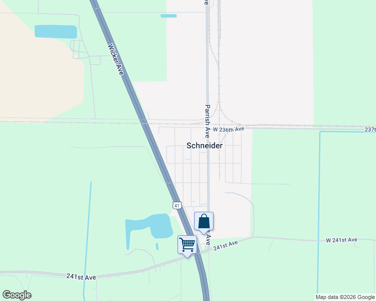 map of restaurants, bars, coffee shops, grocery stores, and more near 23702 Ivy Street in Schneider