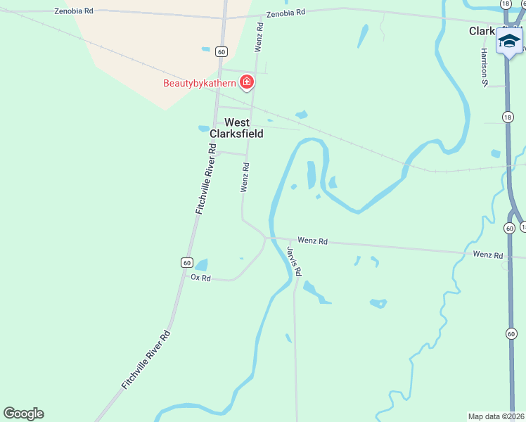 map of restaurants, bars, coffee shops, grocery stores, and more near 1804 Wenz Road in Wakeman