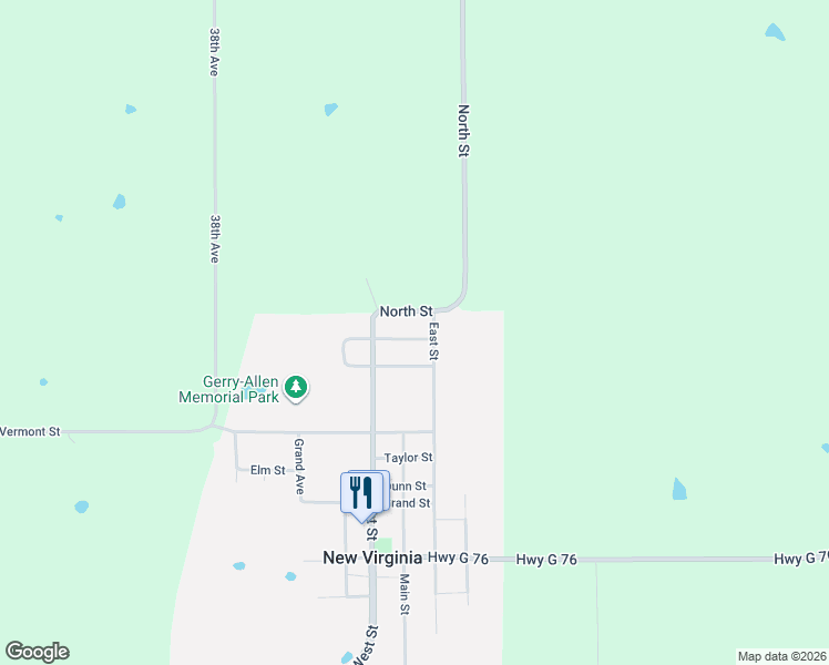 map of restaurants, bars, coffee shops, grocery stores, and more near 302 Davidson Street in New Virginia