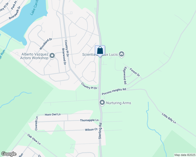 map of restaurants, bars, coffee shops, grocery stores, and more near 217 Greenbriar Circle in Tobyhanna