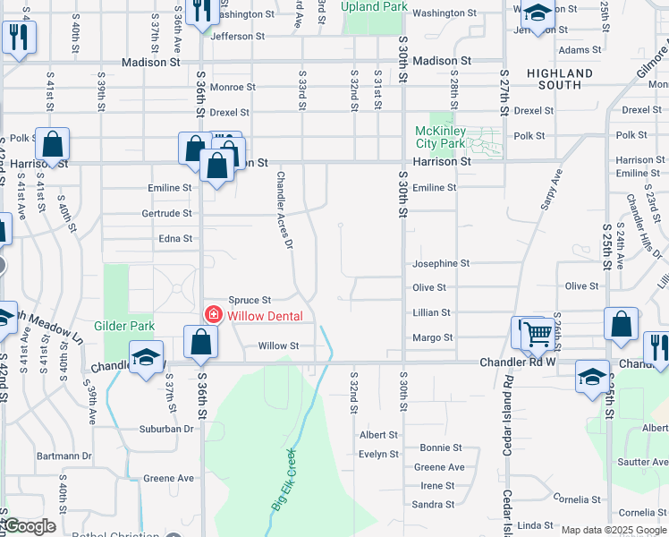 map of restaurants, bars, coffee shops, grocery stores, and more near 7224 Blue Ridge Drive in Omaha