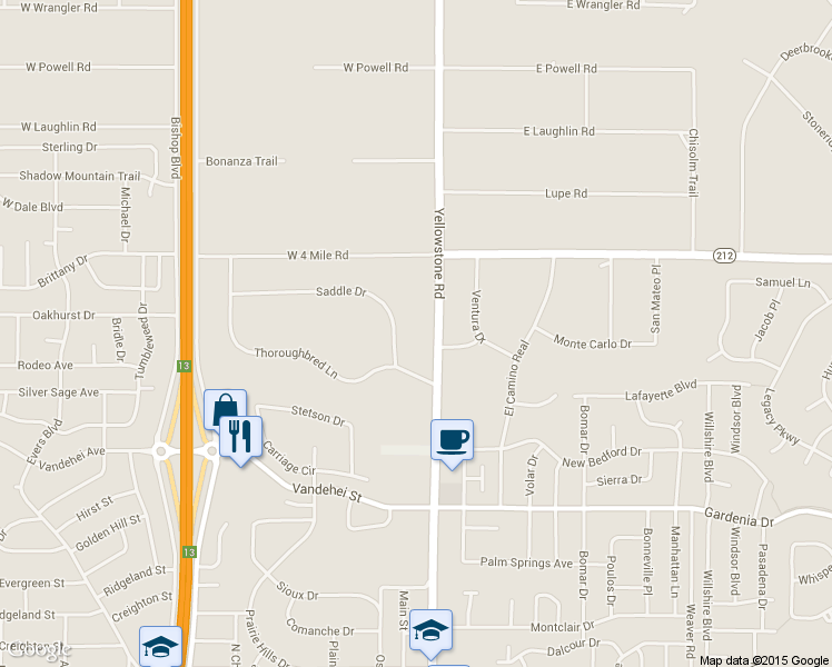 map of restaurants, bars, coffee shops, grocery stores, and more near 208 Saddle Dr in Cheyenne