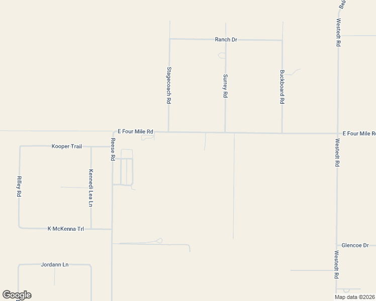 map of restaurants, bars, coffee shops, grocery stores, and more near 9801-10399 East 4 Mile Road in Cheyenne