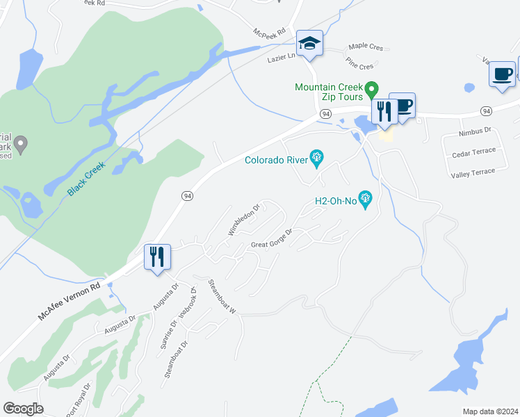 map of restaurants, bars, coffee shops, grocery stores, and more near 7 Sugar Loaf Court in Vernon Township