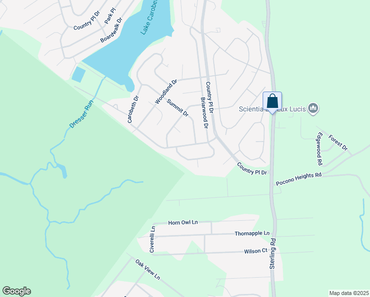 map of restaurants, bars, coffee shops, grocery stores, and more near 3118 Carobeth Drive in Tobyhanna