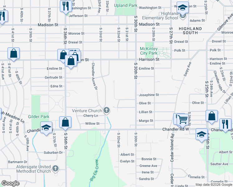 map of restaurants, bars, coffee shops, grocery stores, and more near 7224 Blue Ridge Drive in Omaha