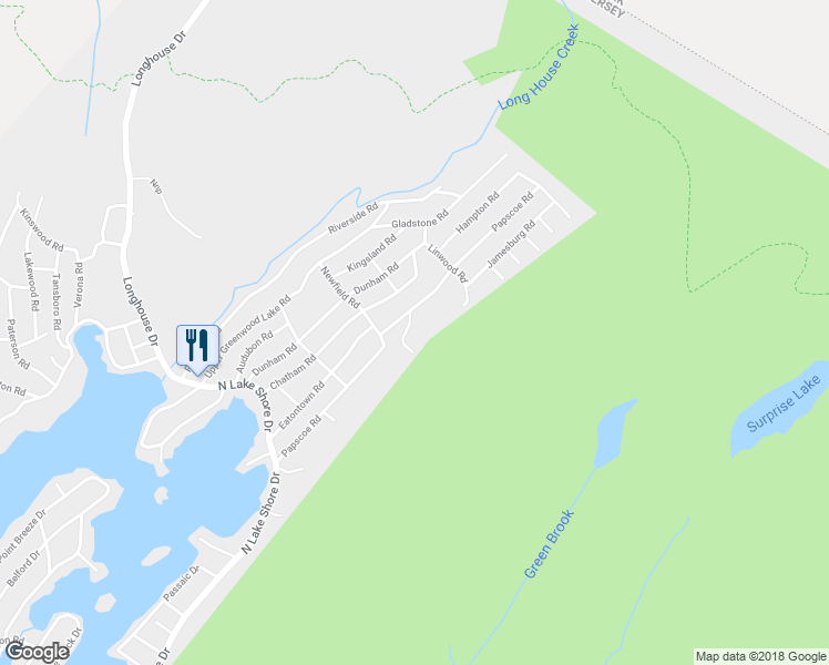 map of restaurants, bars, coffee shops, grocery stores, and more near 11 Linwood Road in West Milford