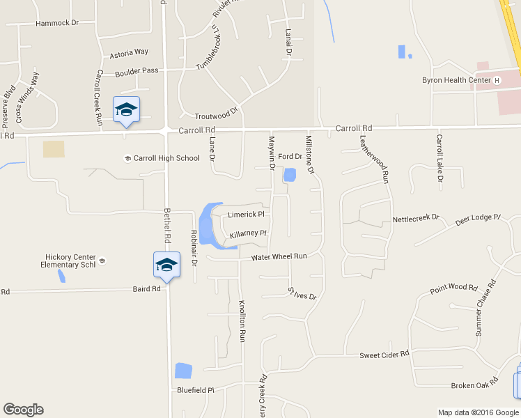 map of restaurants, bars, coffee shops, grocery stores, and more near 3014 Limerick Place in Fort Wayne