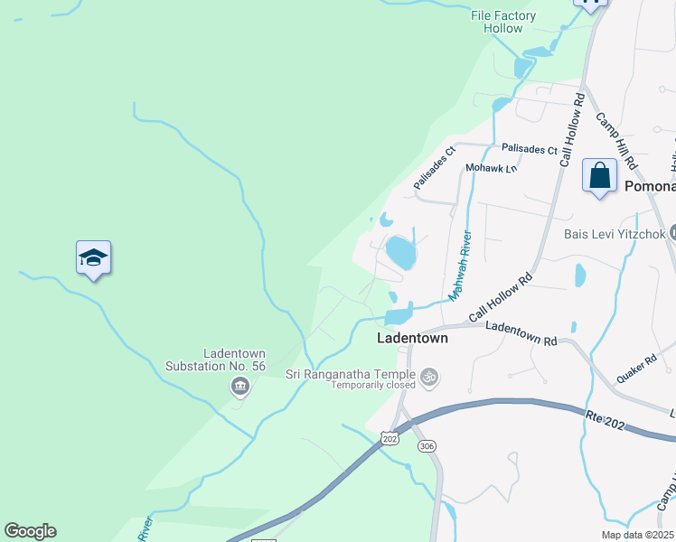 map of restaurants, bars, coffee shops, grocery stores, and more near 54 Mountain Road in Pomona