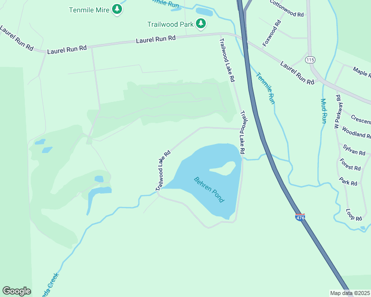 map of restaurants, bars, coffee shops, grocery stores, and more near 1560 Trailwood Lake Rd in Luzerne