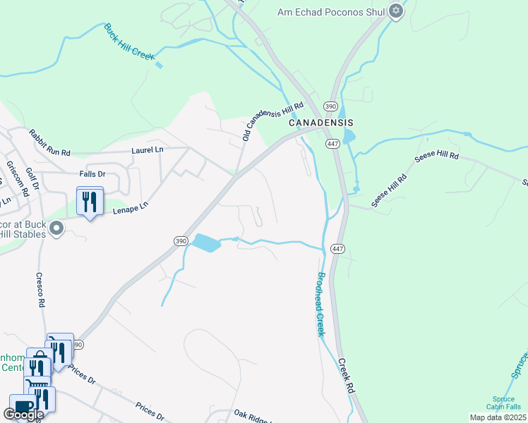 map of restaurants, bars, coffee shops, grocery stores, and more near North Drive in Mountainhome