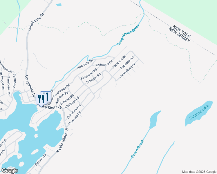 map of restaurants, bars, coffee shops, grocery stores, and more near 91 Papscoe Road in West Milford