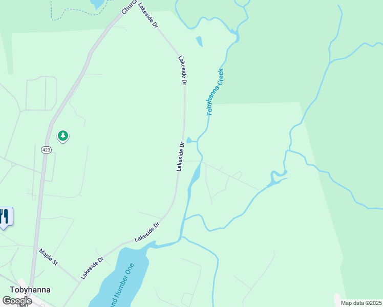 map of restaurants, bars, coffee shops, grocery stores, and more near 2200 Lakeside Drive in Tobyhanna