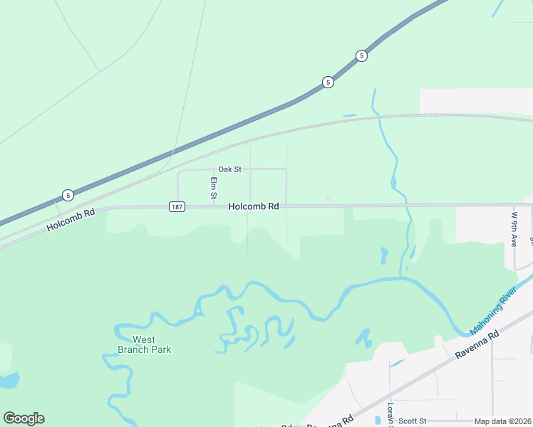 map of restaurants, bars, coffee shops, grocery stores, and more near 10676 Holcomb Road in Newton Falls