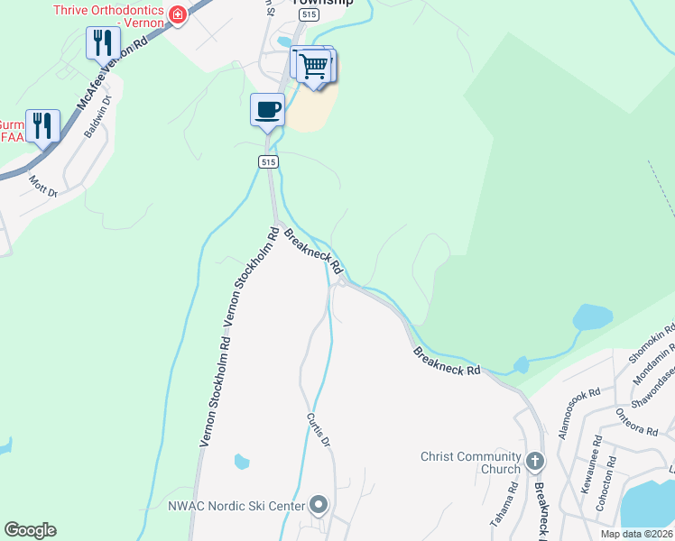 map of restaurants, bars, coffee shops, grocery stores, and more near 12 Breakneck Road in Sussex County