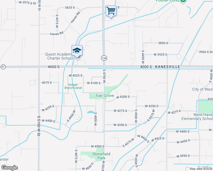 map of restaurants, bars, coffee shops, grocery stores, and more near 4695 West 4100 South in West Haven