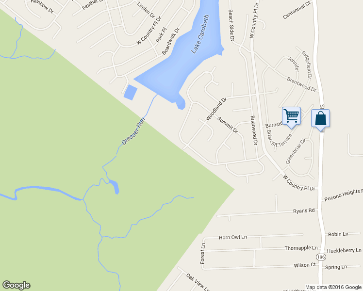 map of restaurants, bars, coffee shops, grocery stores, and more near 3154 Lakeview Drive in Tobyhanna