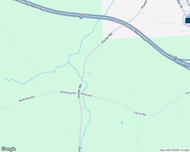 map of restaurants, bars, coffee shops, grocery stores, and more near 1316 Porter Road in Harrisville