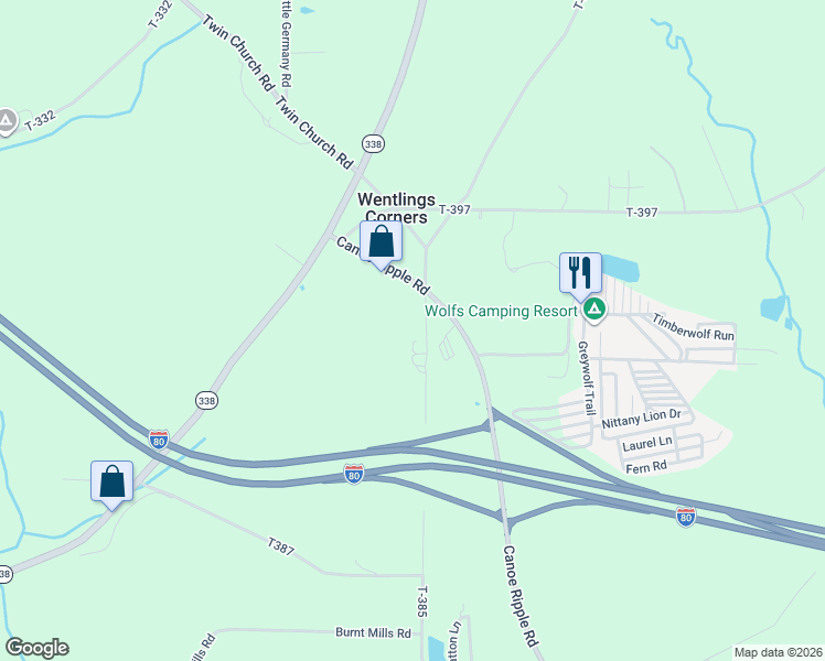 map of restaurants, bars, coffee shops, grocery stores, and more near 260 High Point Road in Knox