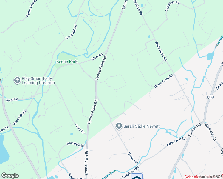 map of restaurants, bars, coffee shops, grocery stores, and more near 9 Cedar Hills Lane in Weston