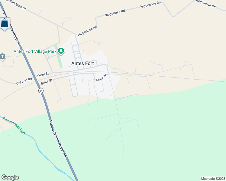 map of restaurants, bars, coffee shops, grocery stores, and more near Bunker Hill Road in Lycoming County