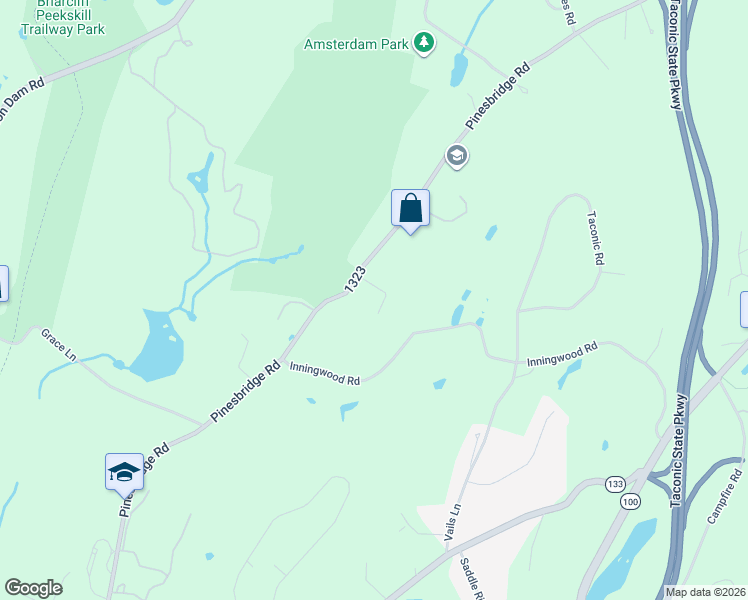 map of restaurants, bars, coffee shops, grocery stores, and more near 24 Highview Road in Ossining