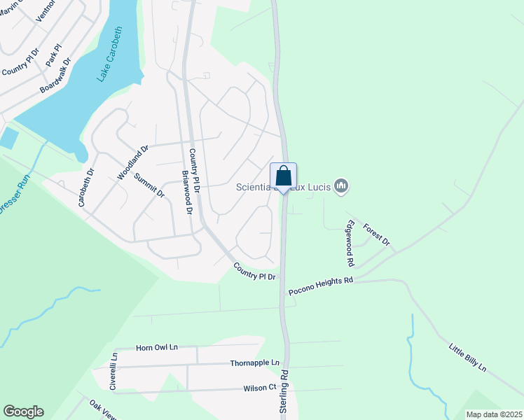 map of restaurants, bars, coffee shops, grocery stores, and more near 244 Greenbriar Circle in Tobyhanna