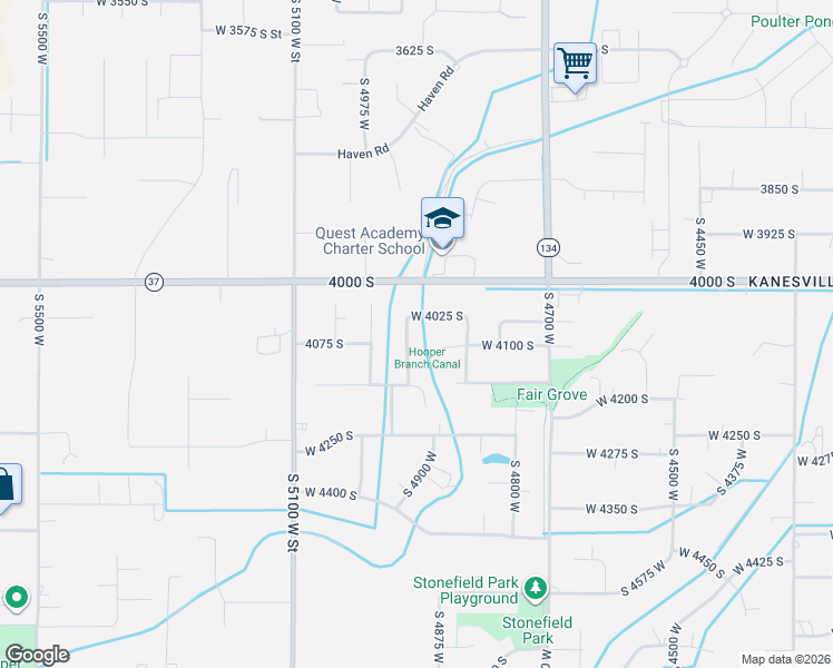 map of restaurants, bars, coffee shops, grocery stores, and more near 4068 South 4950 West in West Haven