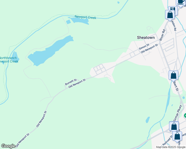 map of restaurants, bars, coffee shops, grocery stores, and more near 334 Old Newport Street in Nanticoke