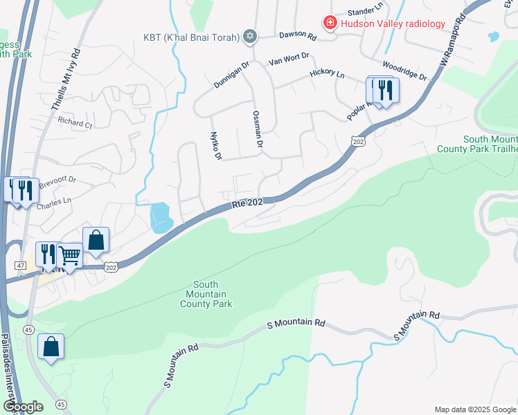 map of restaurants, bars, coffee shops, grocery stores, and more near 2 Martino Way in Pomona