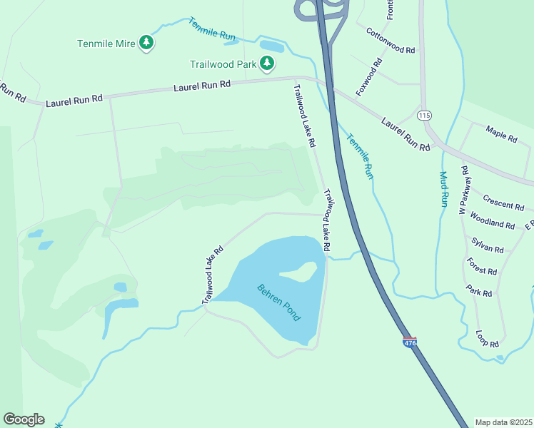 map of restaurants, bars, coffee shops, grocery stores, and more near Trailwood Lake Road in Luzerne County