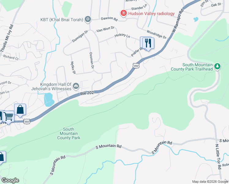map of restaurants, bars, coffee shops, grocery stores, and more near 91 Crystal Hill Drive in Pomona