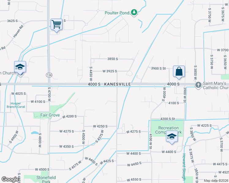 map of restaurants, bars, coffee shops, grocery stores, and more near 4031 South 4300 West in West Haven