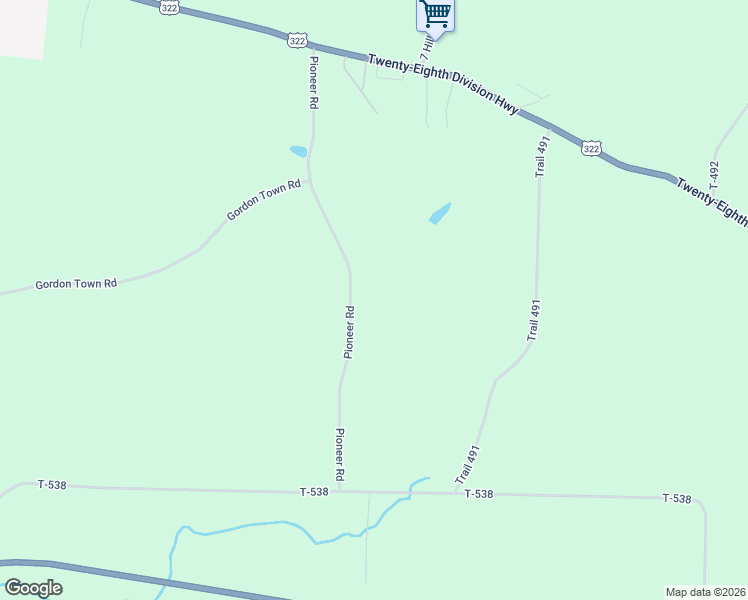 map of restaurants, bars, coffee shops, grocery stores, and more near 2 Pioneer Road in Strattanville