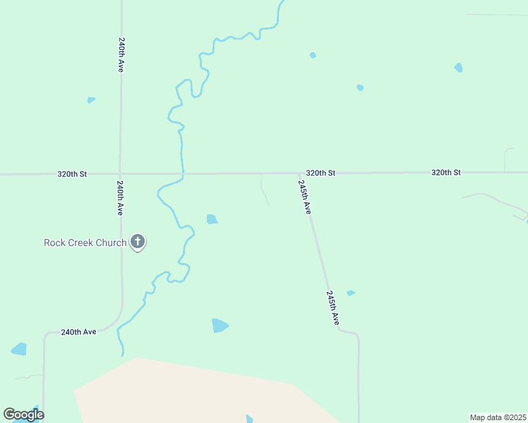 map of restaurants, bars, coffee shops, grocery stores, and more near 24466 320th Street in Ollie