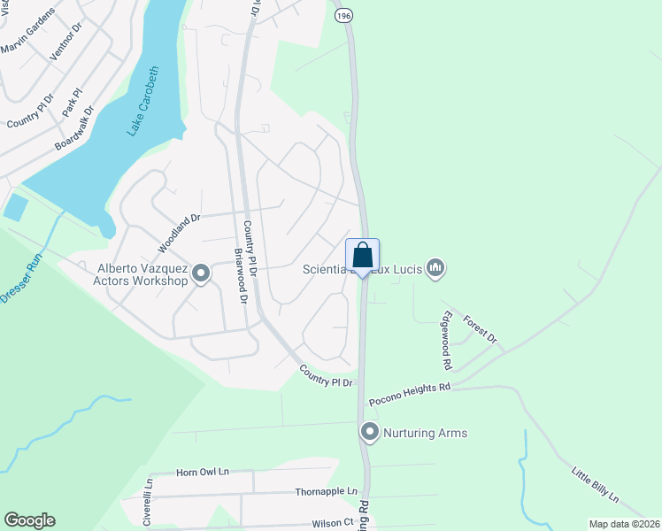 map of restaurants, bars, coffee shops, grocery stores, and more near 4780 Inwood Drive in Tobyhanna