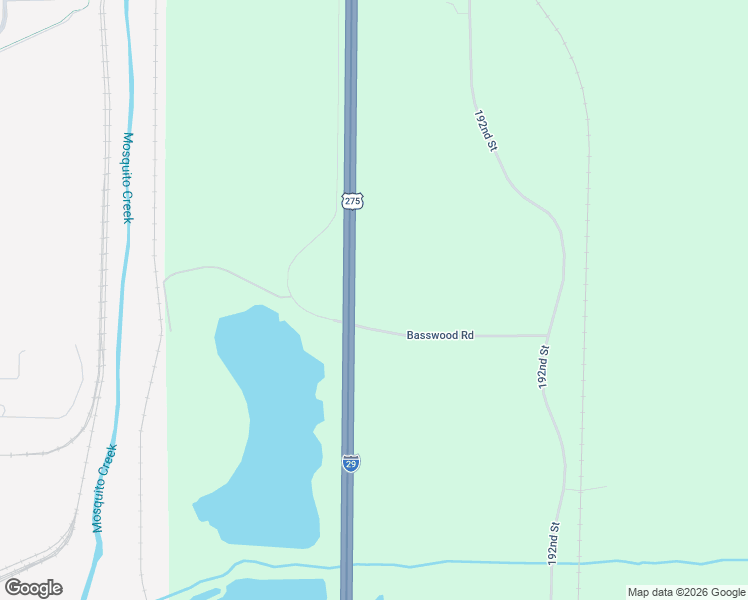 map of restaurants, bars, coffee shops, grocery stores, and more near 19001 Basswood Road in Council Bluffs