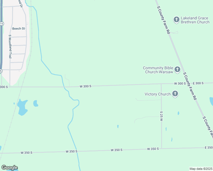map of restaurants, bars, coffee shops, grocery stores, and more near 590 West 300 South in Warsaw