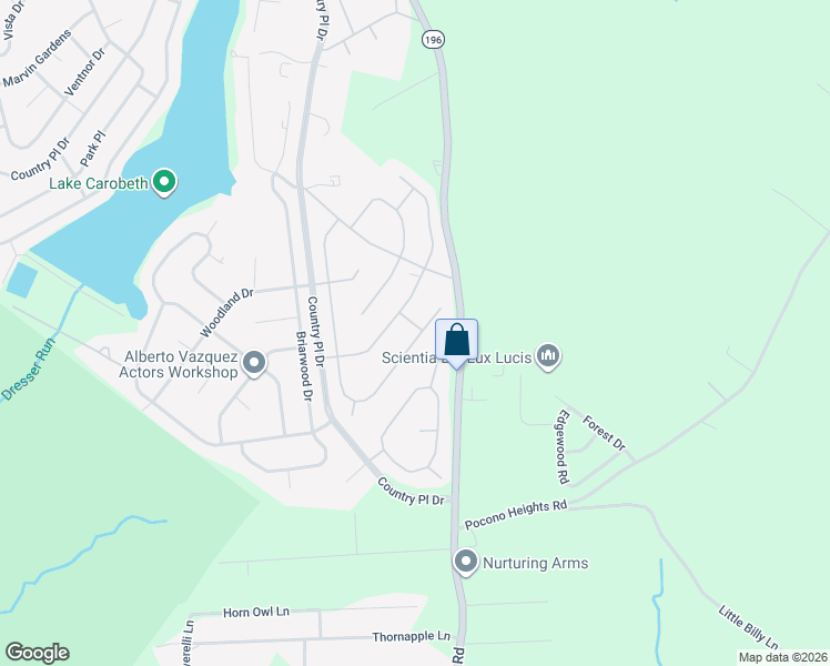 map of restaurants, bars, coffee shops, grocery stores, and more near 4780 Inwood Drive in Tobyhanna