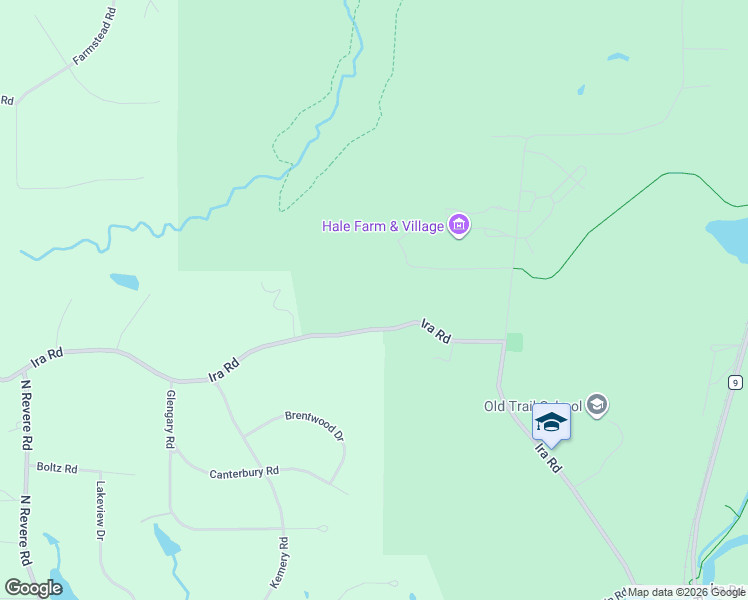 map of restaurants, bars, coffee shops, grocery stores, and more near 2637 Ira Road in Akron