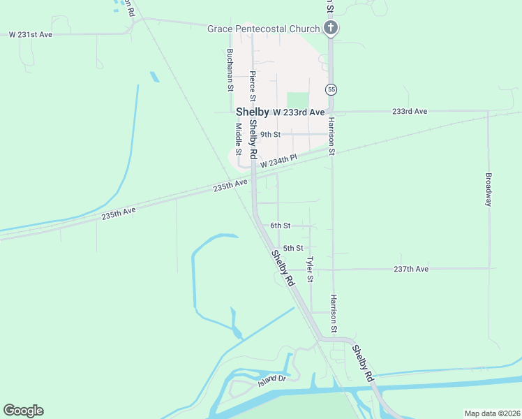 map of restaurants, bars, coffee shops, grocery stores, and more near 23430 Shelby Road in Shelby