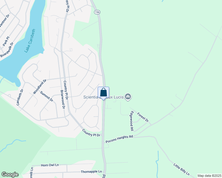 map of restaurants, bars, coffee shops, grocery stores, and more near 986 Pennsylvania 196 in Tobyhanna