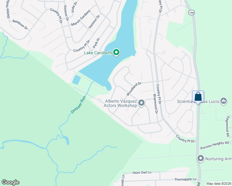 map of restaurants, bars, coffee shops, grocery stores, and more near 3179 Lakeview Drive in Tobyhanna