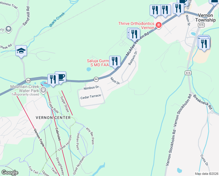 map of restaurants, bars, coffee shops, grocery stores, and more near 4 Stayman Road in Sussex County