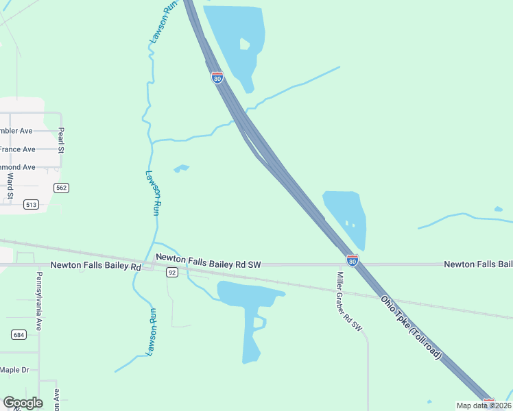 map of restaurants, bars, coffee shops, grocery stores, and more near Ohio Turnpike in Newton Falls