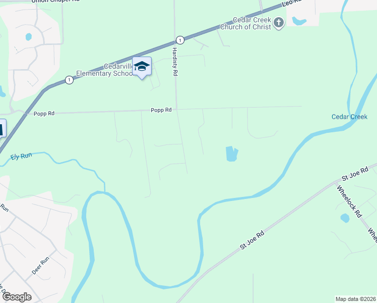 map of restaurants, bars, coffee shops, grocery stores, and more near 11718-11898 Hardisty Road in Fort Wayne