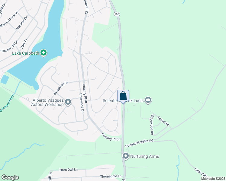 map of restaurants, bars, coffee shops, grocery stores, and more near 4629 Burnside Drive in Tobyhanna