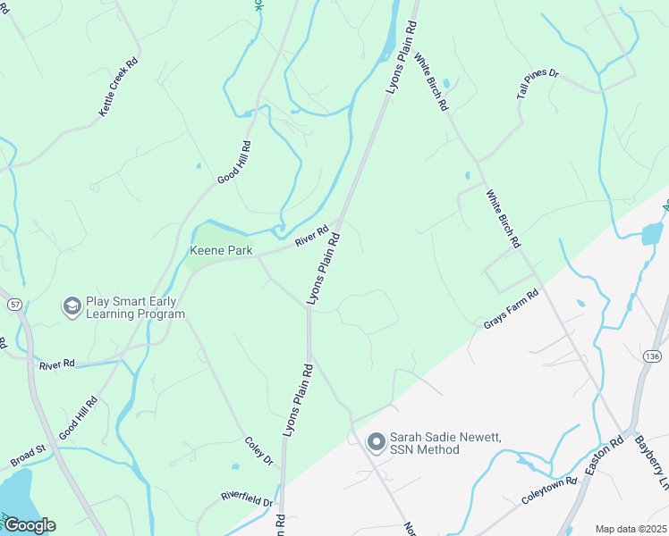 map of restaurants, bars, coffee shops, grocery stores, and more near 75 River Road in Weston