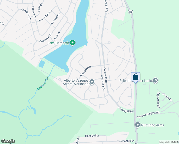 map of restaurants, bars, coffee shops, grocery stores, and more near 4335 Woodland Dr in Tobyhanna