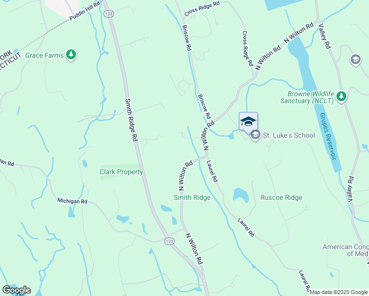map of restaurants, bars, coffee shops, grocery stores, and more near 230 North Wilton Road in New Canaan